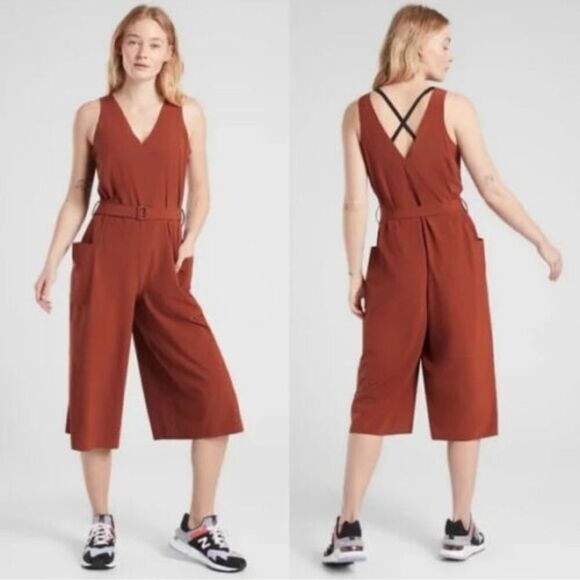 Athleta Sarasota Wide Leg Cropped Jumpsuit - Picture 3 of 6